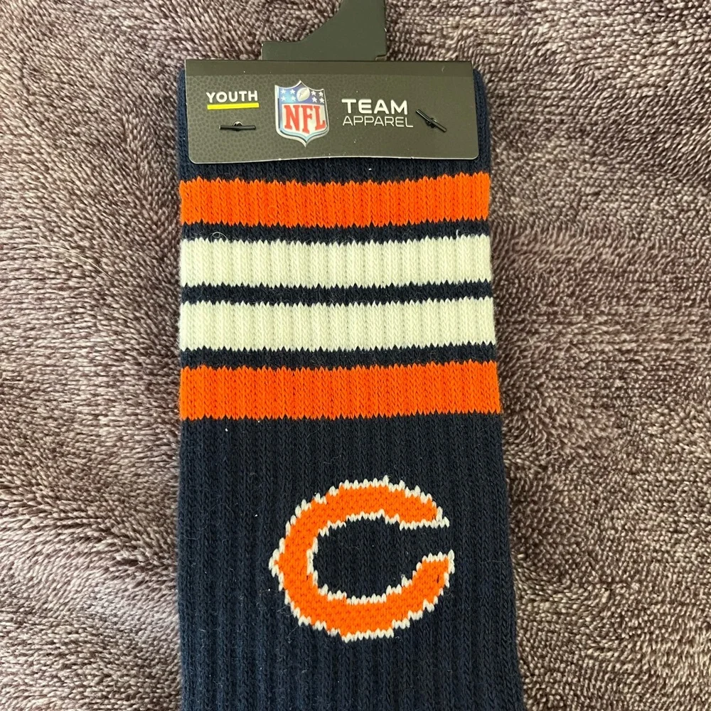 NFL Chicago Bears Navy and Orange Kids Socks women’s size3-6